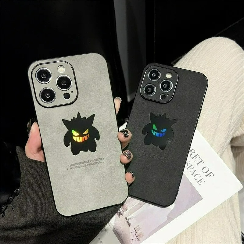 Phone Cases Leather - เคสโทรศัพท์ลายการ์ตูนอนิเมะ เก็นการ์ หนังเทียม ลายเลเซอร์ สำหรับ iPhone