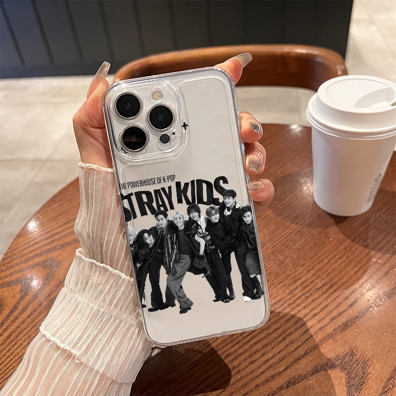Phone Cases Transparent - เคสโทรศัพท์ TPU ลาย StrayKids สำหรับ iPhone