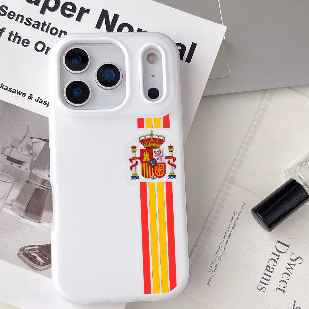 Phone Cases Yellow - เคสโทรศัพท์ลายโลโก้สเปน สีแดงเหลือง สำหรับ iPhone 17 16