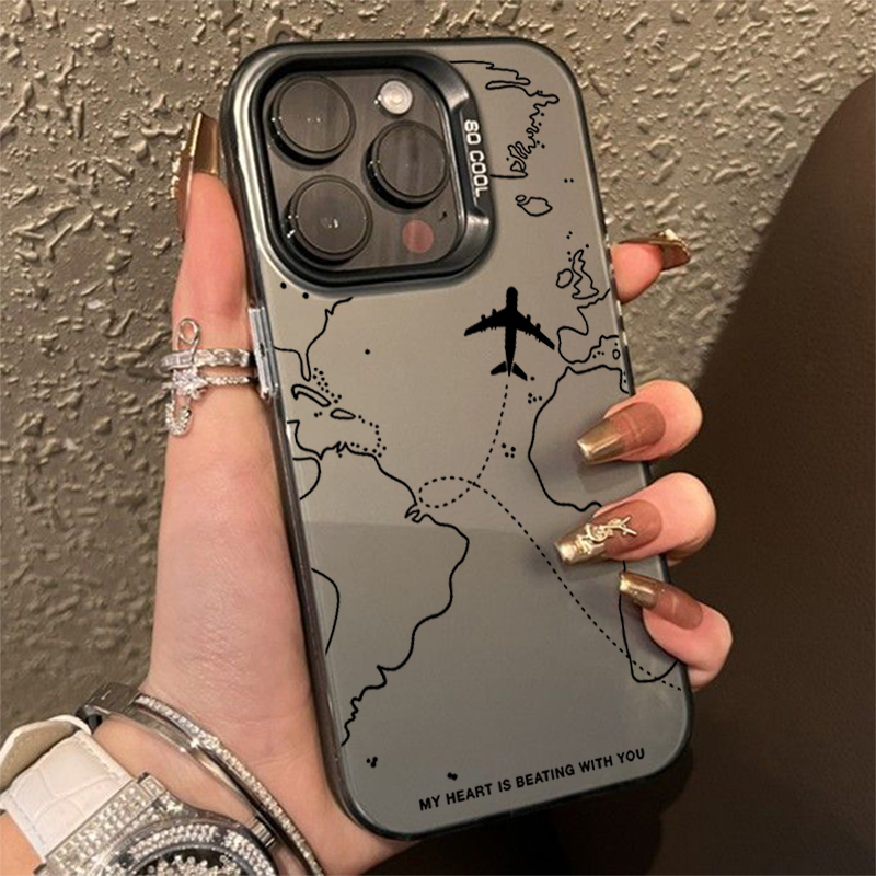 Phone Cases Dior - เคสโทรศัพท์ TPU ลายเส้นทางเครื่องบินสำหรับ iPhone 17 16