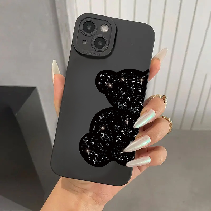 Phone Cases Dior - เคสโทรศัพท์ลายหมีดอกไม้ สำหรับ iPhone 17 16 15