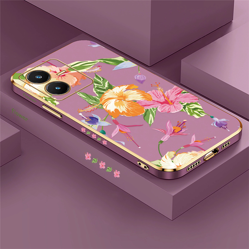 Phone Cases Vivo - เคสโทรศัพท์แฟชั่นลายดอกไม้ สำหรับ Vivo Y20i Y20A Y20G