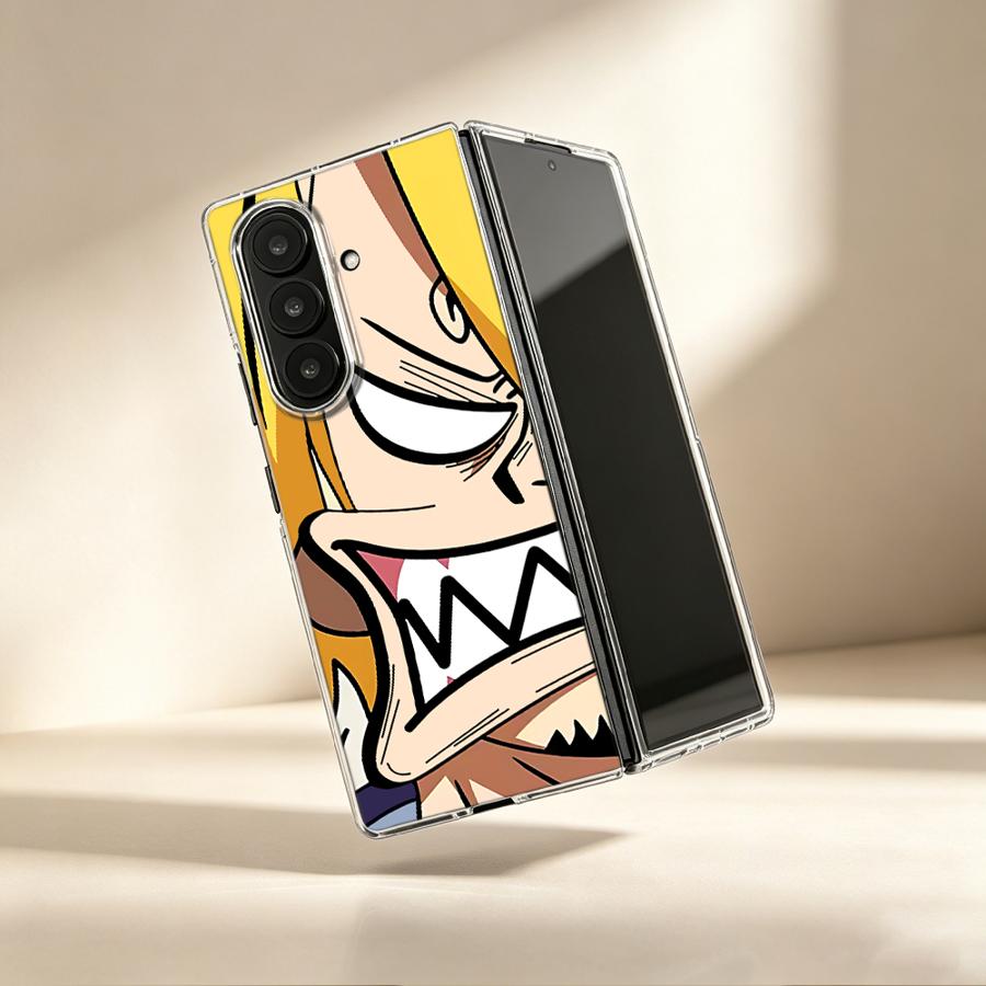 Phone Cases Z Fold 6 - เคสโทรศัพท์ลายการ์ตูนซันจิโกรธ สำหรับ Samsung Galaxy ZFold6 ZFold7