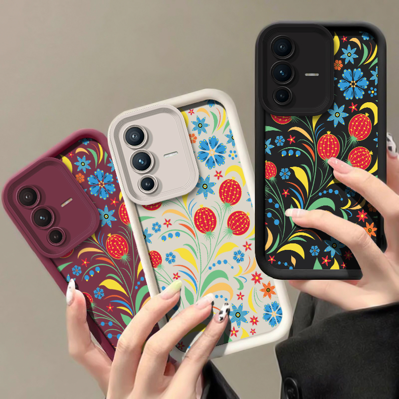 Phone Cases Vivo - เคสโทรศัพท์ลายดอกไม้สำหรับ Vivo V70 FE V60 Lite