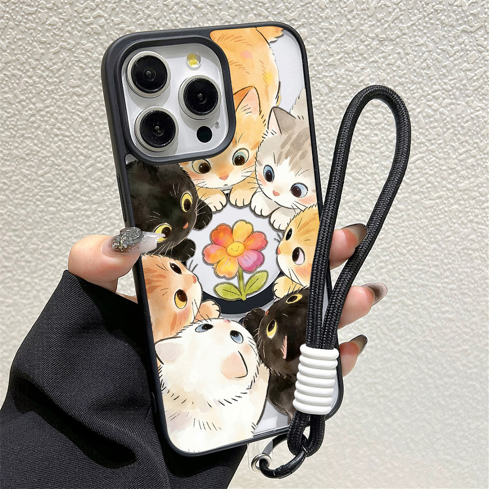 เคสโทรศัพท์ลายดอกไม้ขอบดำ ป้อง - Phone Cases Transparent บทวิจารณ์และราคา