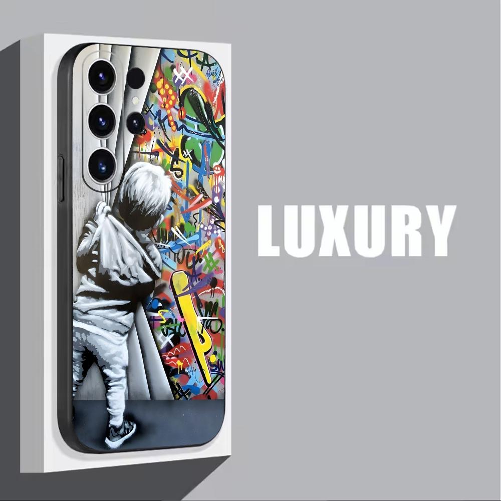 Banksy Graffiti Artเคสโทรศัพท์ - Phone Cases Black บทวิจารณ์และราคา
