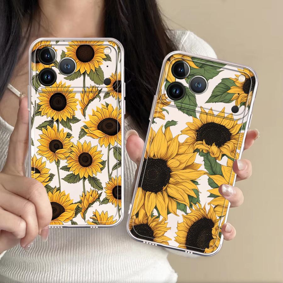 เคสลายดอกทานตะวันน่ารักสำหรับ  - Phone Cases Transparent บทวิจารณ์และราคา