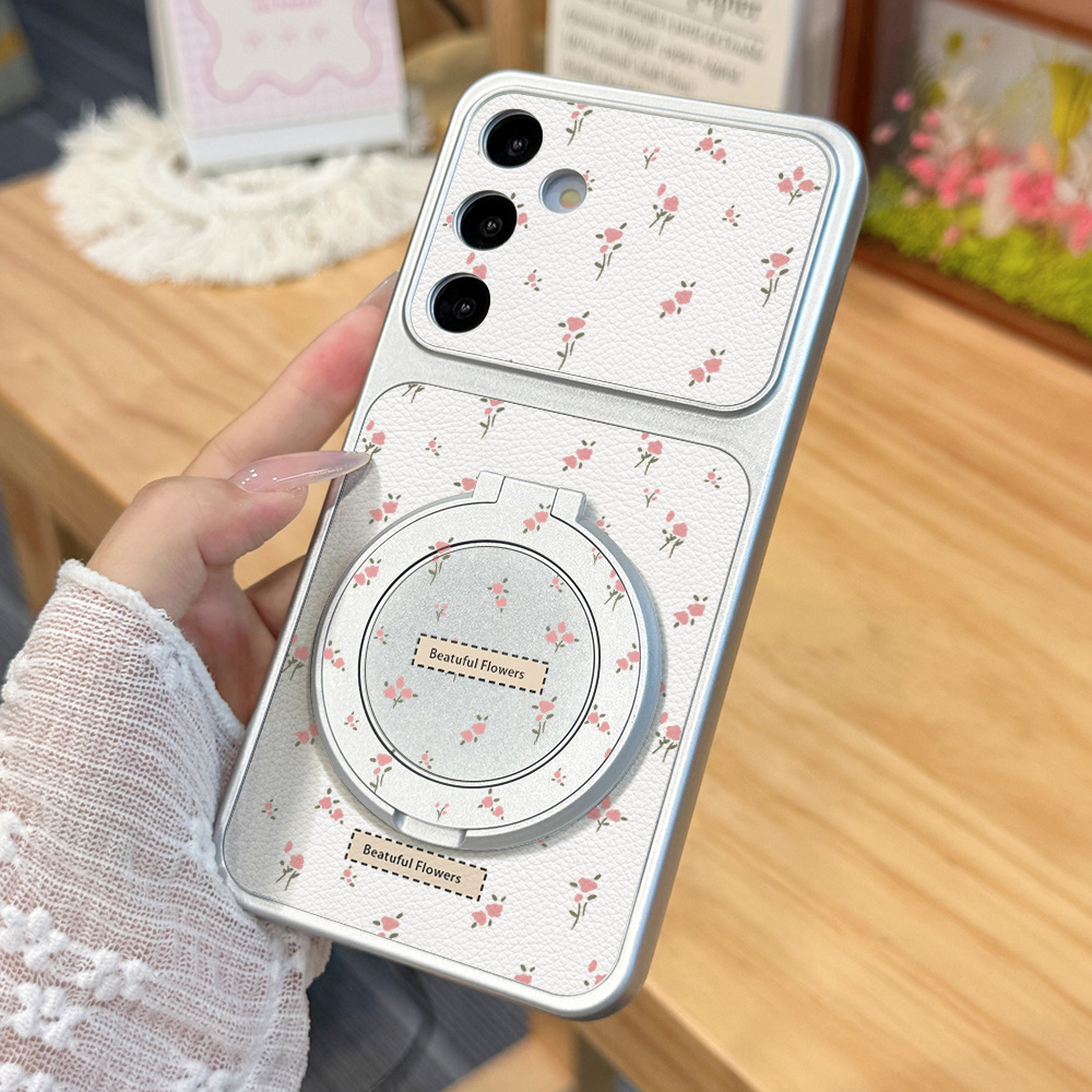 เคสโทรศัพท์ลายดอกไม้สีชมพูน่าร - Phone Cases Leather บทวิจารณ์และราคา