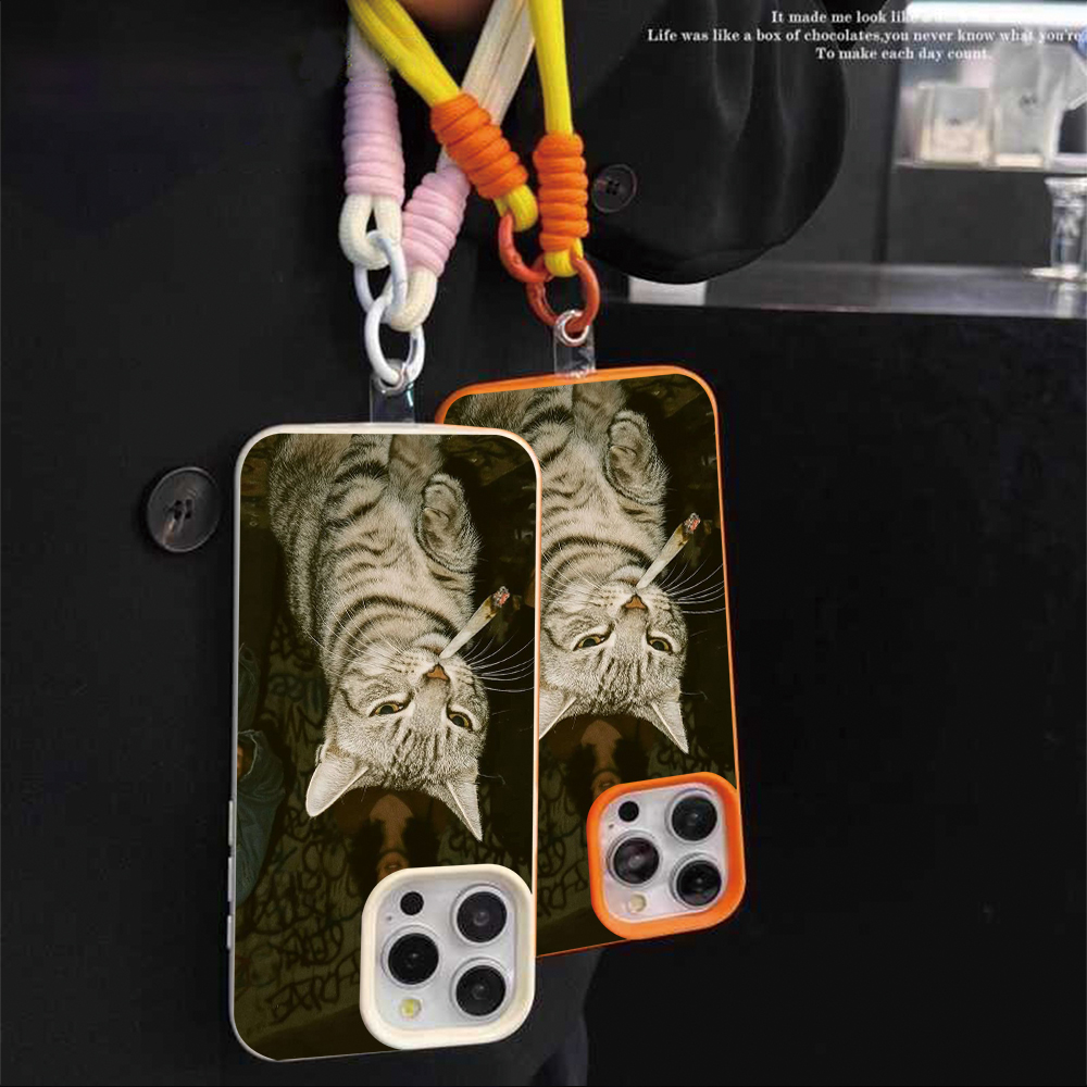 เคสโทรศัพท์ลายแมวน้อยสูบบุหรี่ - Phone Cases Leather บทวิจารณ์และราคา