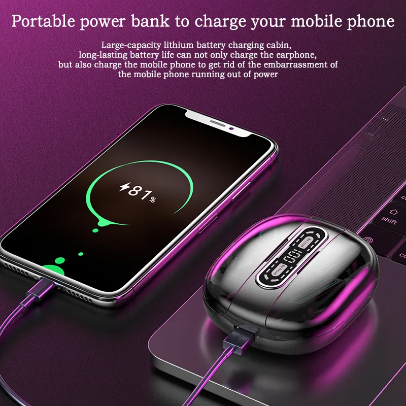 หูฟังบลูทูธคู่ M56 TWS พร้อมกล - Phone Cases Pk บทวิจารณ์และราคา