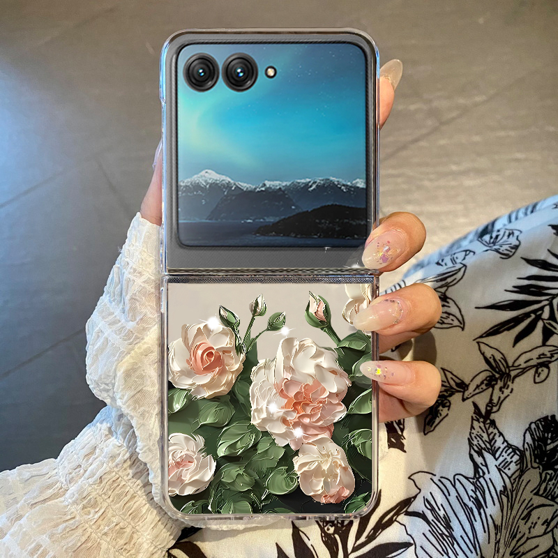 เคสโทรศัพท์ลายดอกไม้สีขาวสำหรั - Phone Cases Transparent บทวิจารณ์และราคา