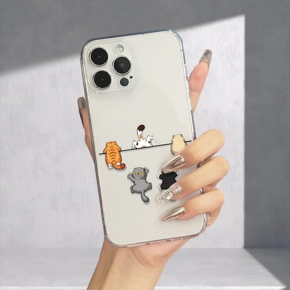 เคสโทรศัพท์ลายแมวน่ารัก 5 แบบ  - Phone Cases Transparent บทวิจารณ์และราคา