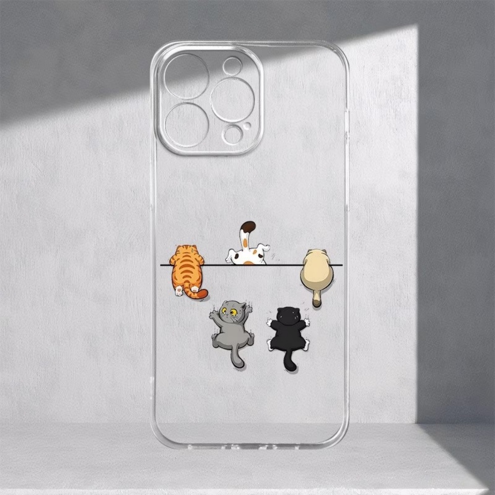 เคสโทรศัพท์ลายแมวน่ารัก 5 แบบ  - Phone Cases Transparent บทวิจารณ์และราคา