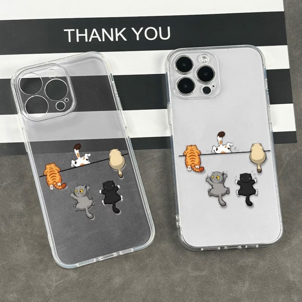 เคสโทรศัพท์ลายแมวน่ารัก 5 แบบ  - Phone Cases Transparent บทวิจารณ์และราคา