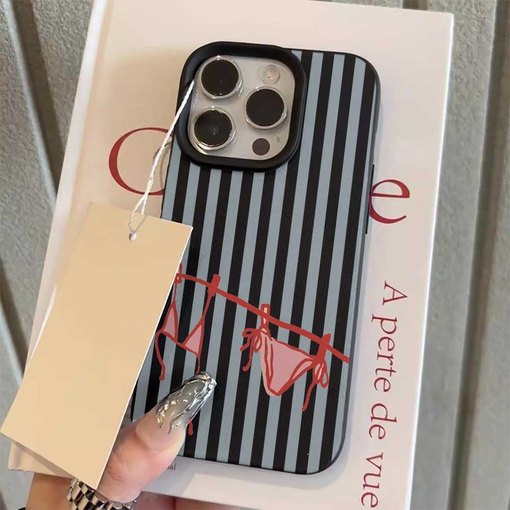 เคสโทรศัพท์ลายบิกินี่สีฟ้าขาว  - Phone Cases Rugged บทวิจารณ์และราคา