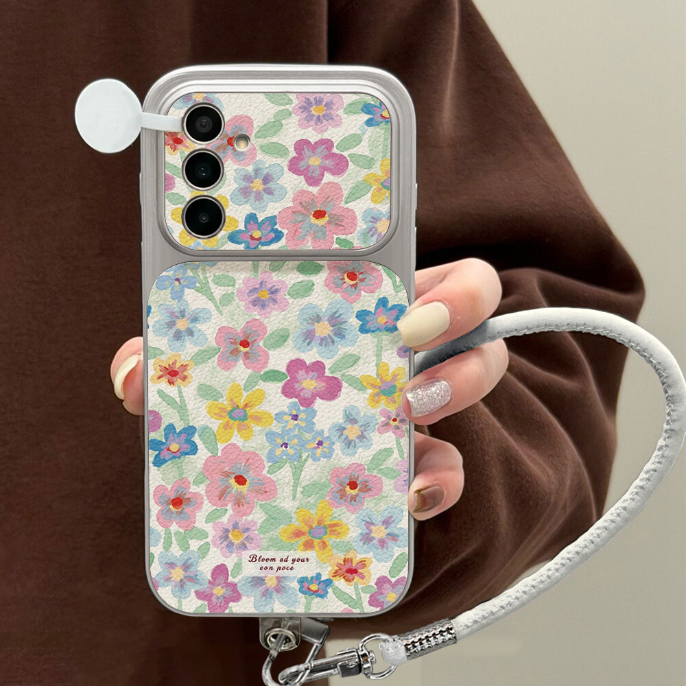 เคสโทรศัพท์หนังลายดอกไม้สีสันส - Phone Cases Leather บทวิจารณ์และราคา