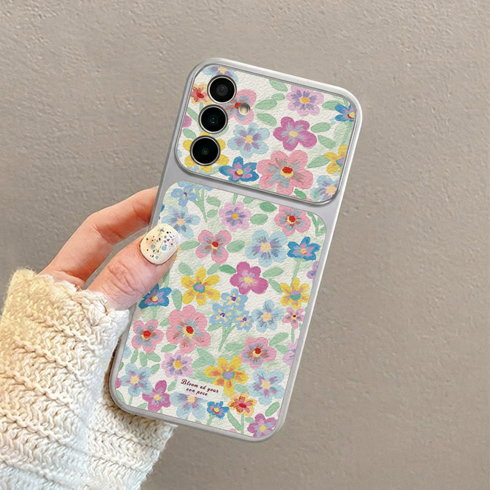 เคสโทรศัพท์หนังลายดอกไม้สีสันส - Phone Cases Leather บทวิจารณ์และราคา