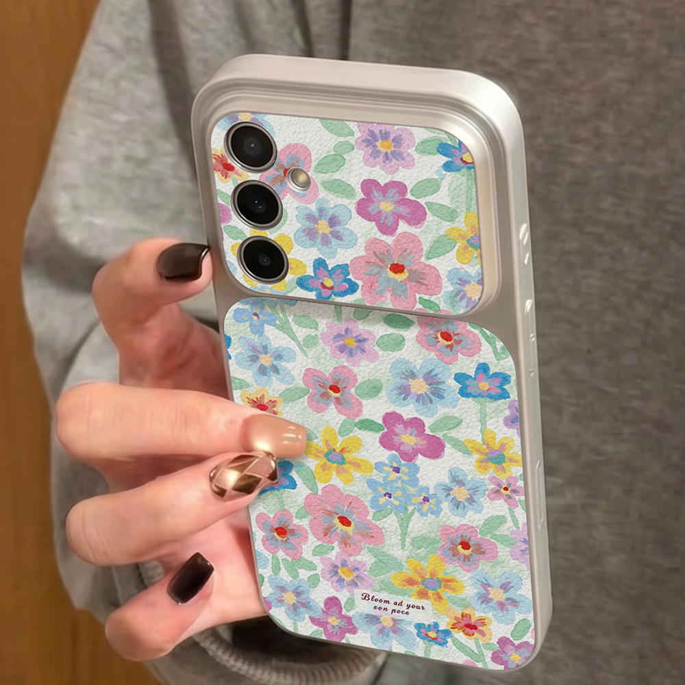 เคสโทรศัพท์หนังลายดอกไม้สีสันส - Phone Cases Leather บทวิจารณ์และราคา