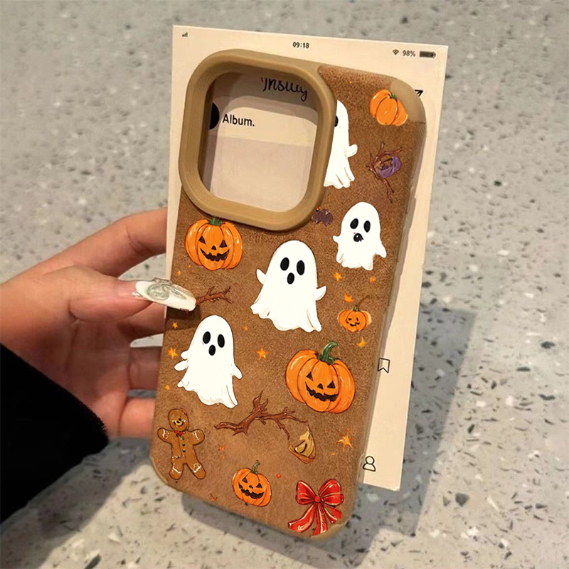 เคสโทรศัพท์ลายผีฟักทองน่ารักสำ - Phone Cases Leather บทวิจารณ์และราคา
