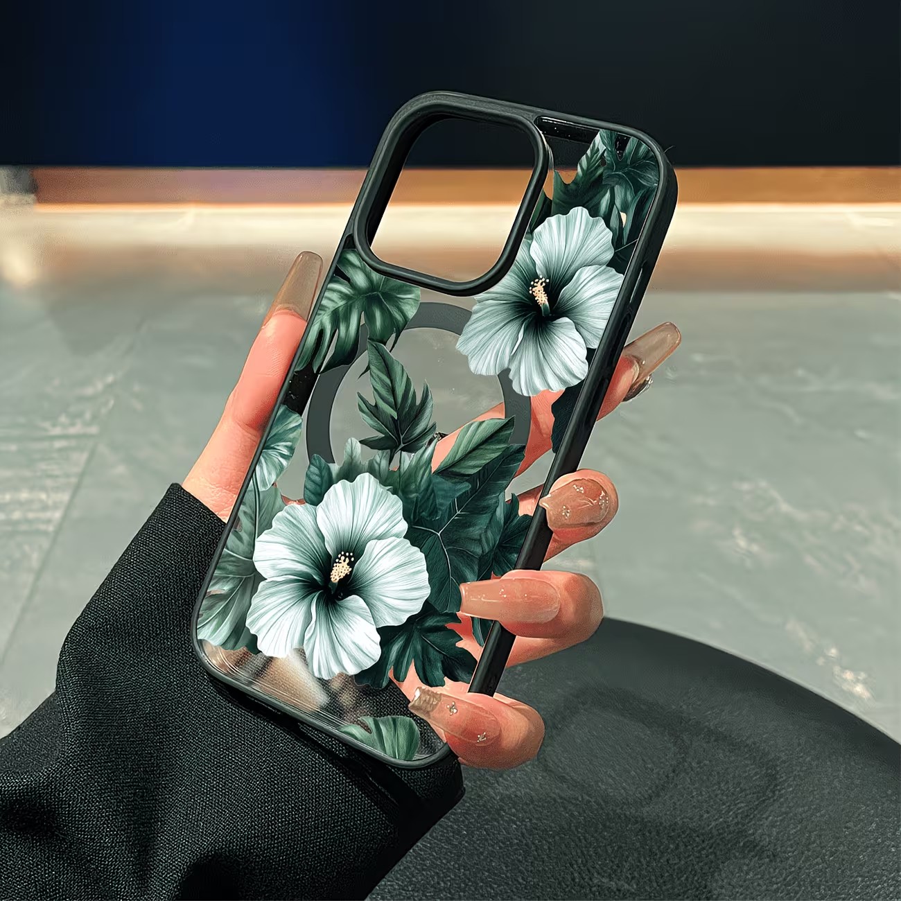 เคสโทรศัพท์ลายดอกไม้สีเขียวสำห - Phone Cases Transparent บทวิจารณ์และราคา