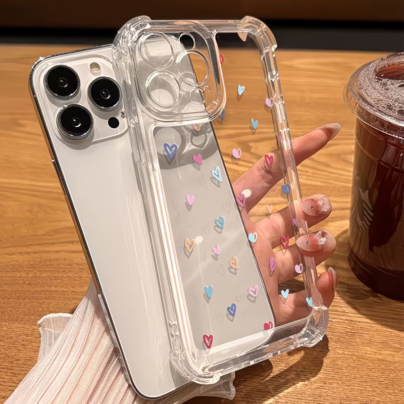 เคสโทรศัพท์ใสลายหัวใจหลากสี สำ - Phone Cases Transparent บทวิจารณ์และราคา