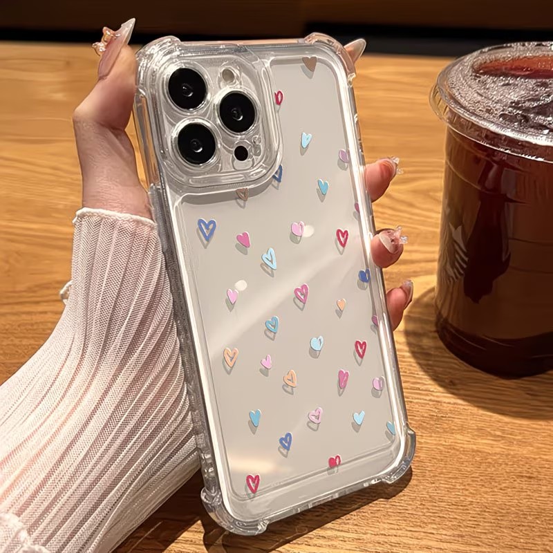 เคสโทรศัพท์ใสลายหัวใจหลากสี สำ - Phone Cases Transparent บทวิจารณ์และราคา