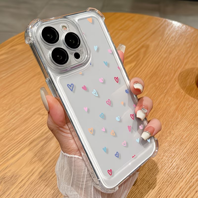 เคสโทรศัพท์ใสลายหัวใจหลากสี สำ - Phone Cases Transparent บทวิจารณ์และราคา